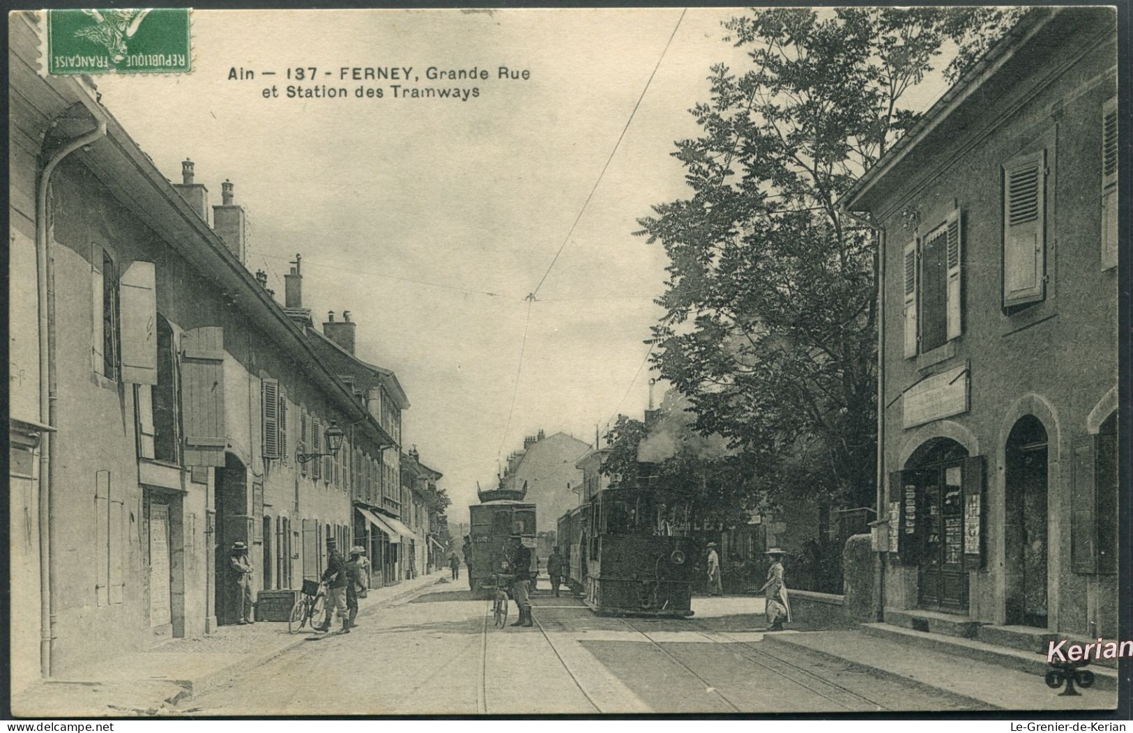 Ferney - Grande Rue Et Station Des Tramways - N°137 MTIL - Voir 2 Scans & Descriptif - Ferney-Voltaire