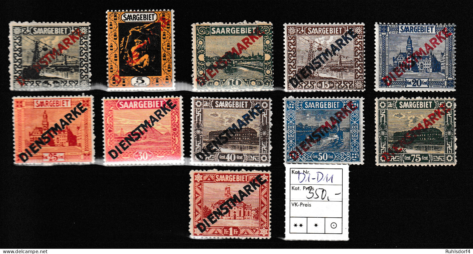 Saargebiet, Dienstmarken 1922, Postfrisch **, Befund - Sonstige & Ohne Zuordnung
