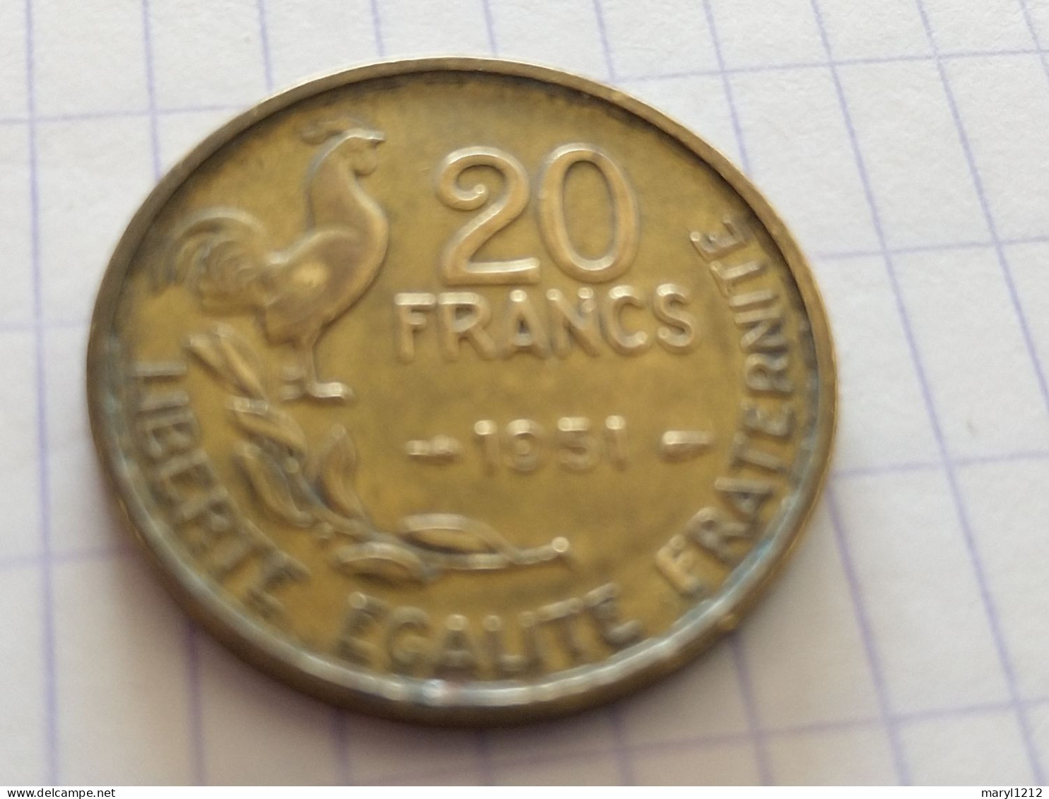 2 Pièces De 20 Francs République Française 1950 Et 1951 - Sonstige & Ohne Zuordnung