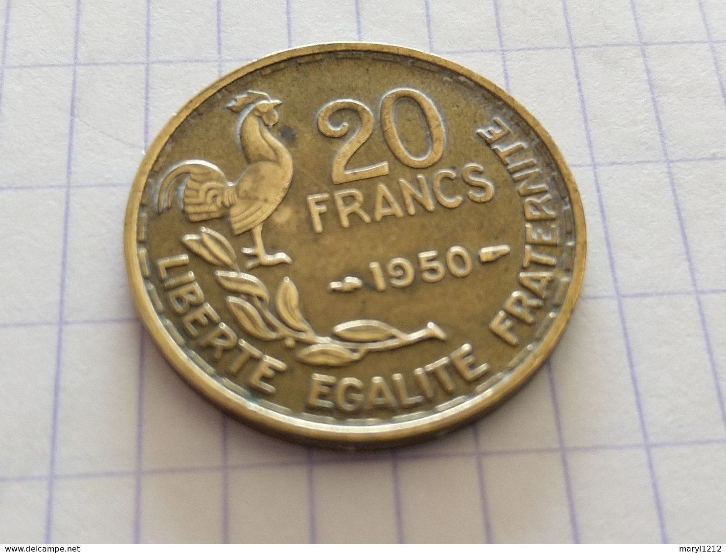 2 Pièces De 20 Francs République Française 1950 Et 1951 - Otros & Sin Clasificación