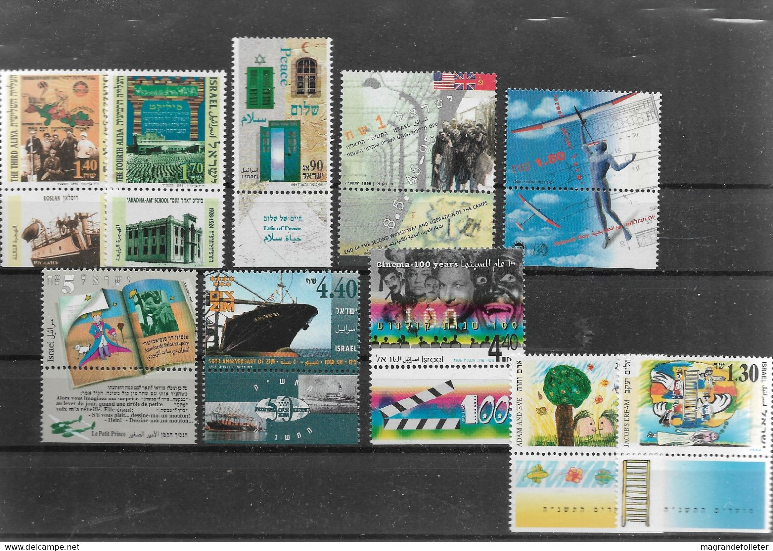 TIMBRE STAMP ZEGEL ISRAEL PETIT LOT TOUS  XX - Neufs (avec Tabs)