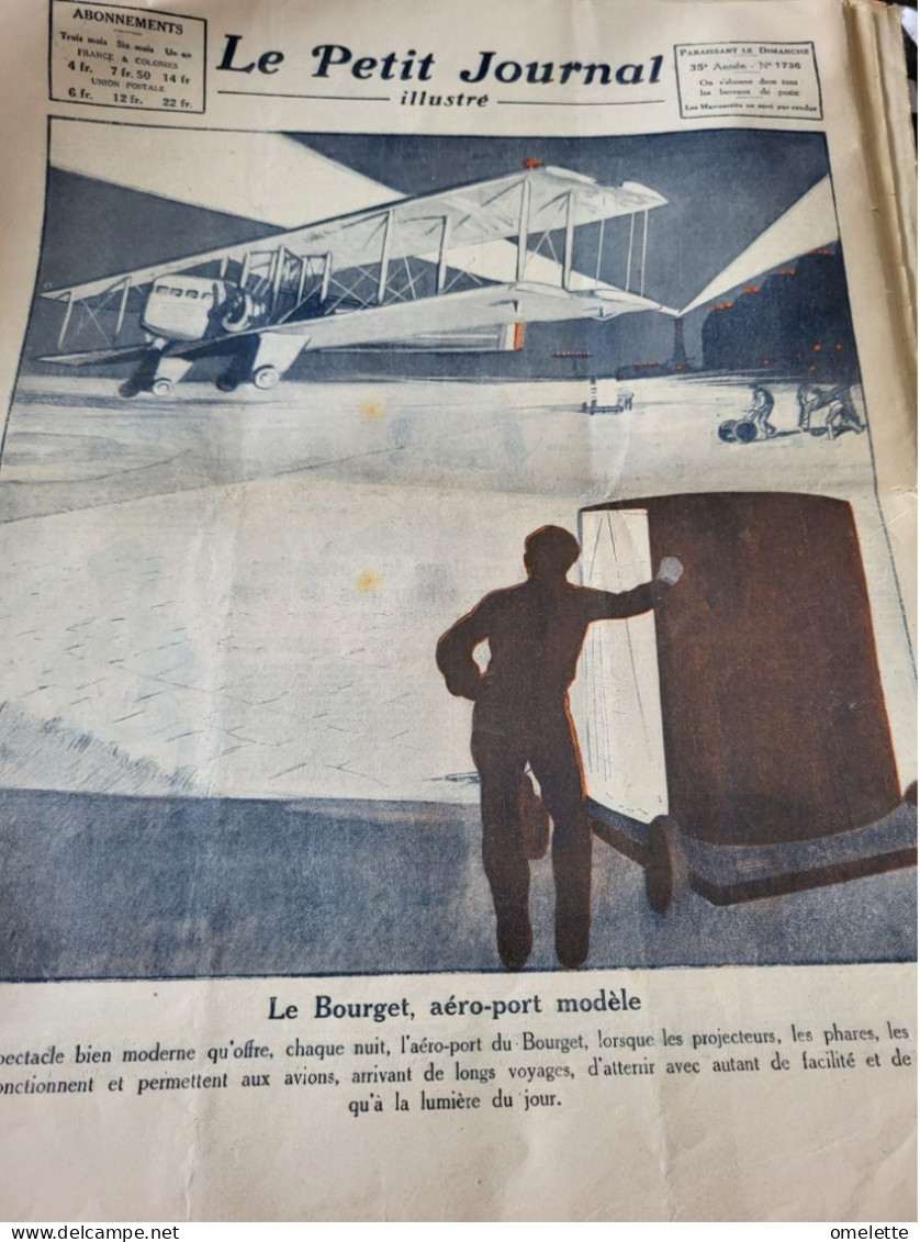 P J 24/ FIUME ITALIENNE  D ANNUNZIO MUSSOLINI YOUGOSLAVE /MEUDONCROSS Melle NEVEU /LE BOURGET AEROPORT MODELE - L'Illustration