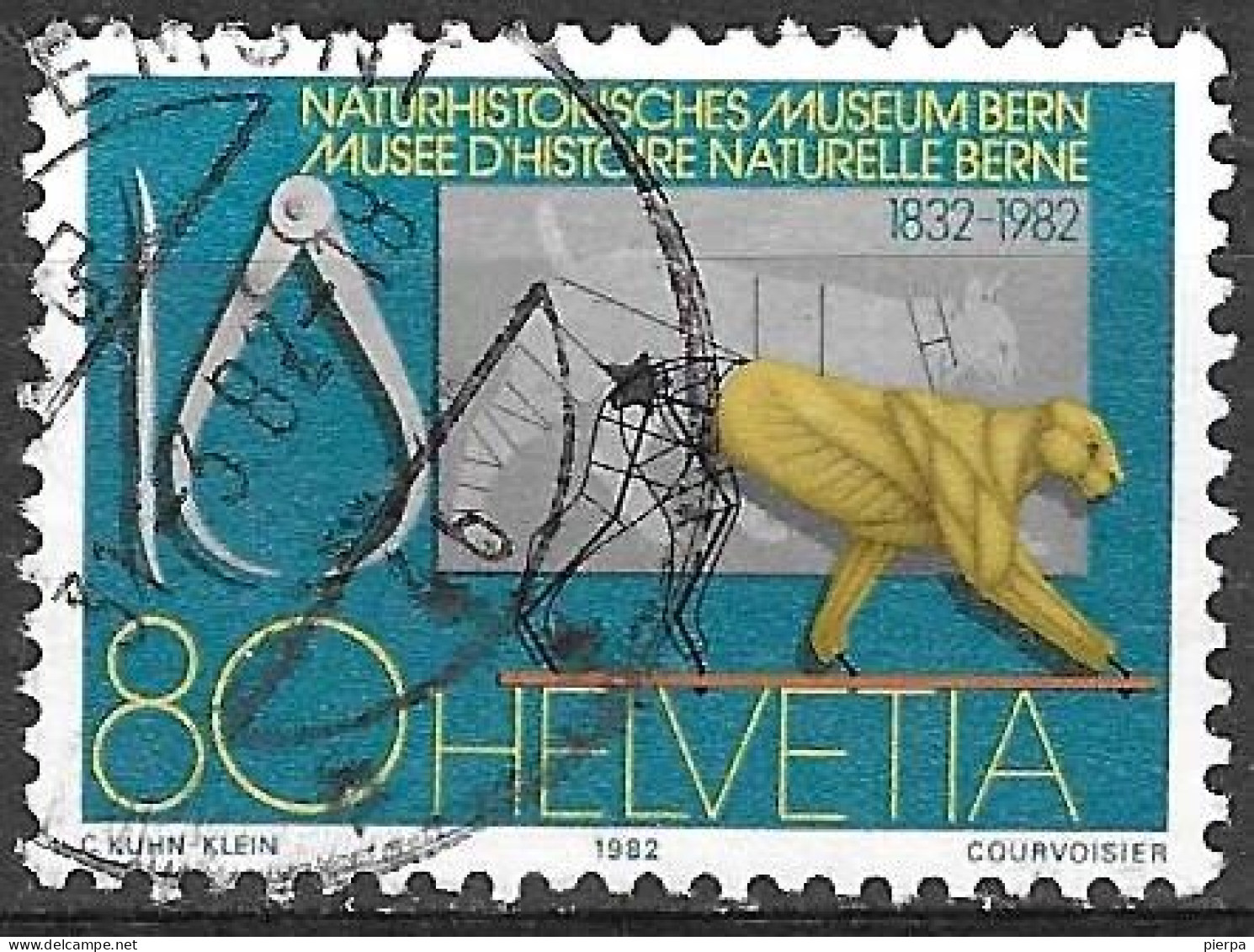 SVIZZERA - 1982 - MUSEO STORIA NATURALE BERNA - USATO (YVERT 1146 -MICHEL 1219) - Gebraucht