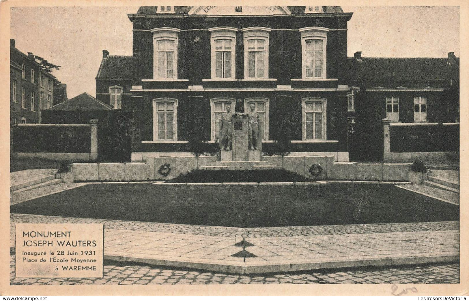 BELGIQUE - Monument Joseph Wauters - Inauguré Le 28 Juin 1931 - Place De L'école à Waremme - Carte Postale Ancienne - Borgworm
