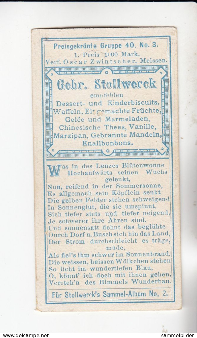 Stollwerck Album No 2 Jahreszeiten Sommer   ( Kornreife   ) Gruppe 40 #3 Von 1898 - Stollwerck