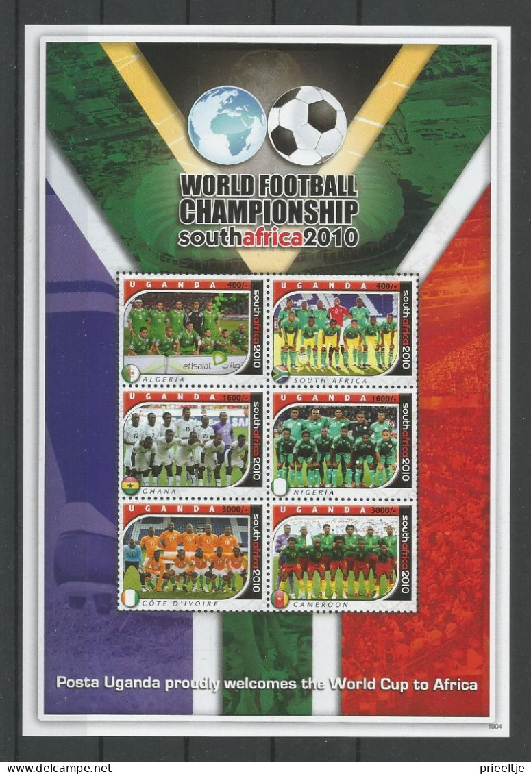Uganda 2011 FIFA World Cup 2010 Sheet 1 Y.T. 2285/2290 ** - Ouganda (1962-...)