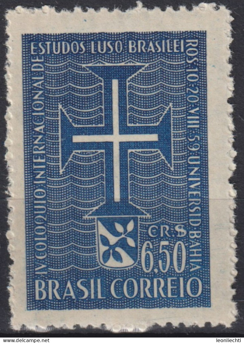 1959 Brasilien ** Mi:BR 966, Sn:BR 899, Yt:BR 683, Lusignan Cross And Arms Of Salvador, Bahia - Nuovi