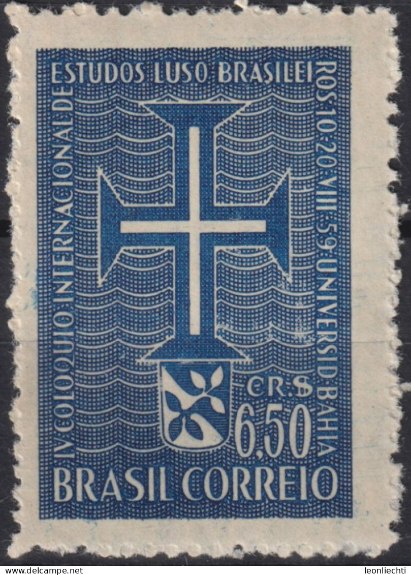 1959 Brasilien ** Mi:BR 966, Sn:BR 899, Yt:BR 683, Lusignan Cross And Arms Of Salvador, Bahia - Ongebruikt