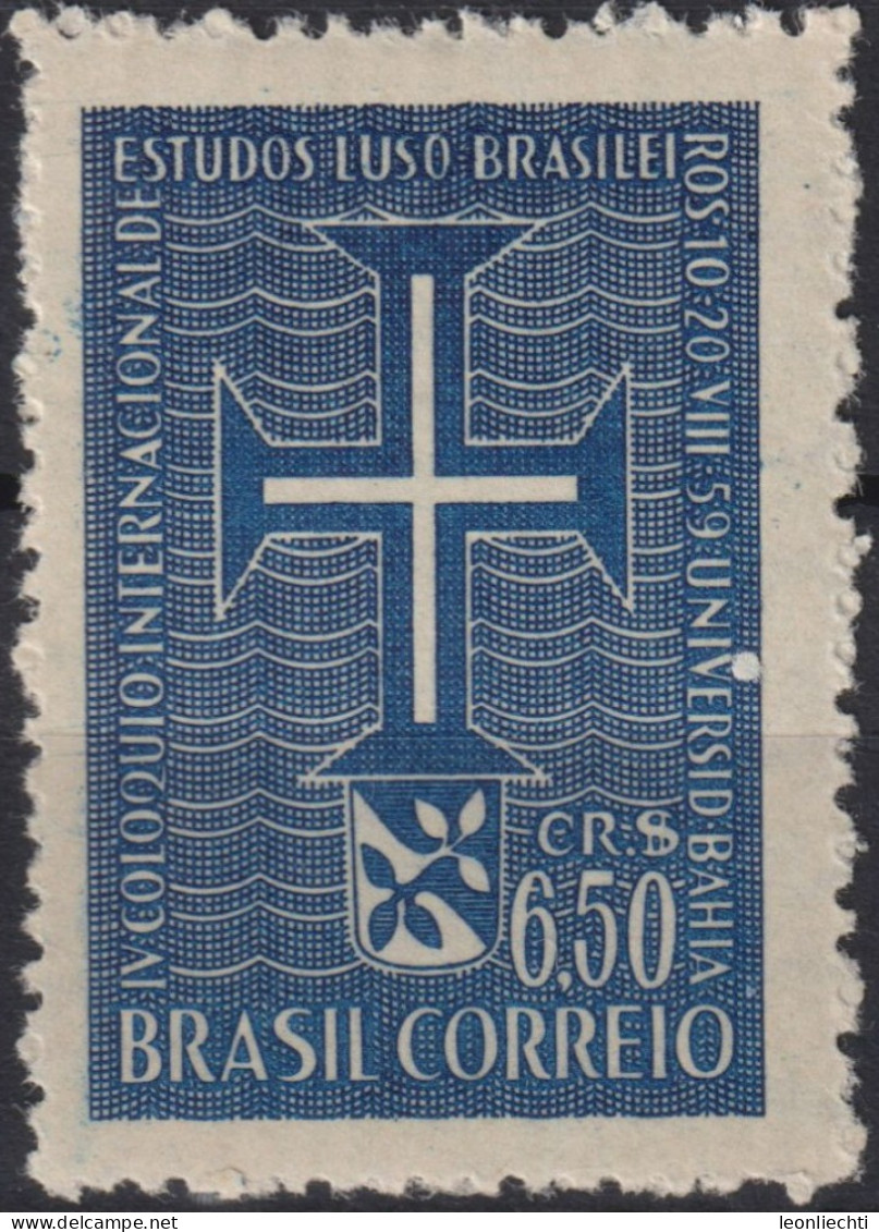 1959 Brasilien ** Mi:BR 966, Sn:BR 899, Yt:BR 683, Lusignan Cross And Arms Of Salvador, Bahia - Neufs