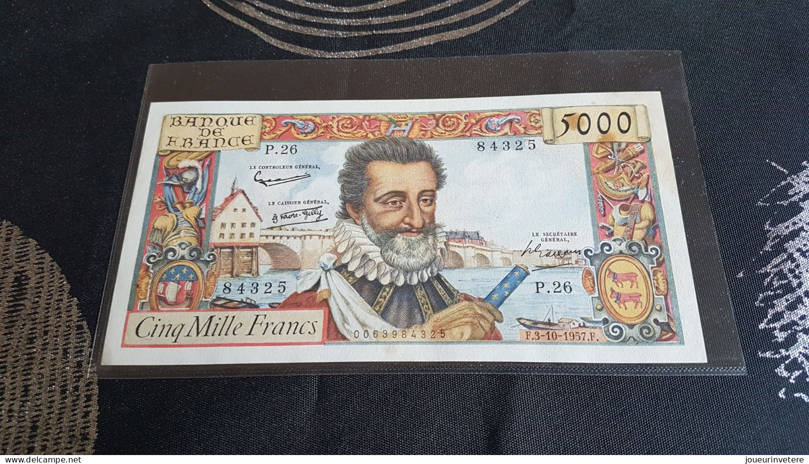 France,billet 5 000- F-3/10/ 1957-1958 ''Henri IV' Etat TTB+,avec Tout Son Craquant D'origine Très Très Rare - Sonstige – Europa