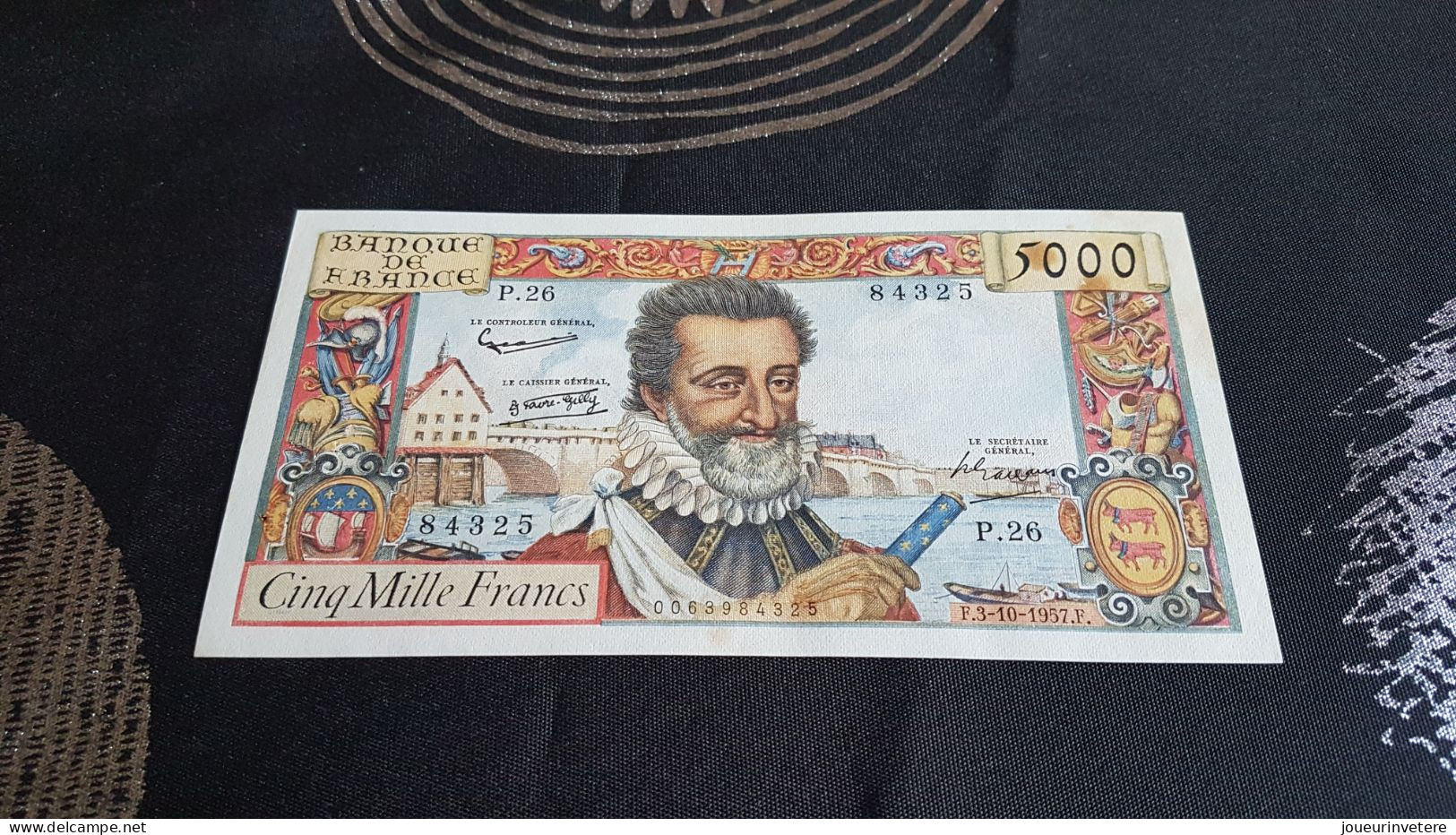 France,billet 5 000- F-3/10/ 1957-1958 ''Henri IV' Etat TTB+,avec Tout Son Craquant D'origine Très Très Rare - Andere - Europa