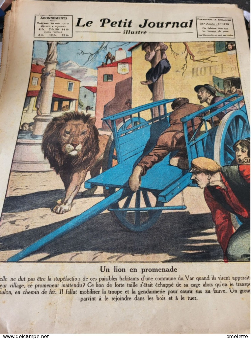 P J 24/ TRAIN COURSE A LA MORT /PAUL MORAND /RABIER LA FONTAINE LOUP /CUERS PIERREFEU LION EN PROMENADE - L'Illustration