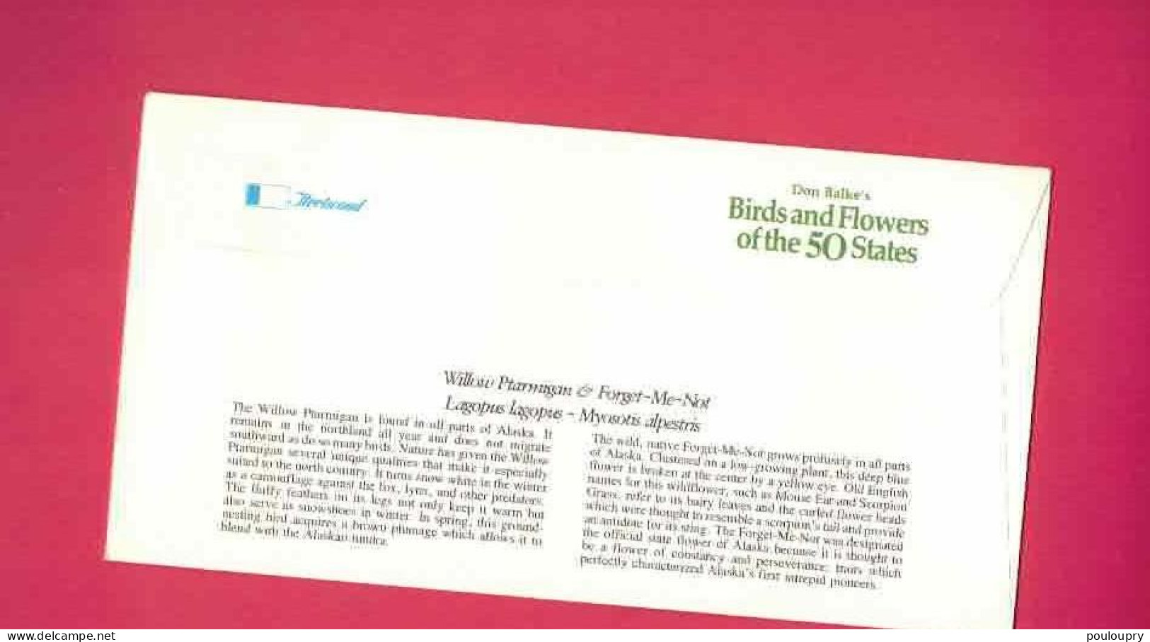 Lettre De 1985 Des USA EUAN - Perdrix Blanche - Lagopède Des Saules - Willow Ptarmigan - Lagopus Lagopus - Patrijzen, Kwartels