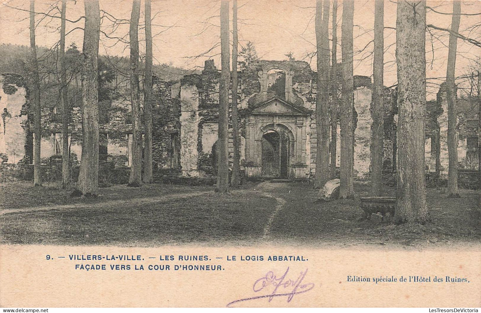 BELGIQUE - Villiers La Ville - Les Ruines - Le Logis Abbatial - Façade Vers La Cour D'honneur - Carte Postale Ancienne - Villers-la-Ville