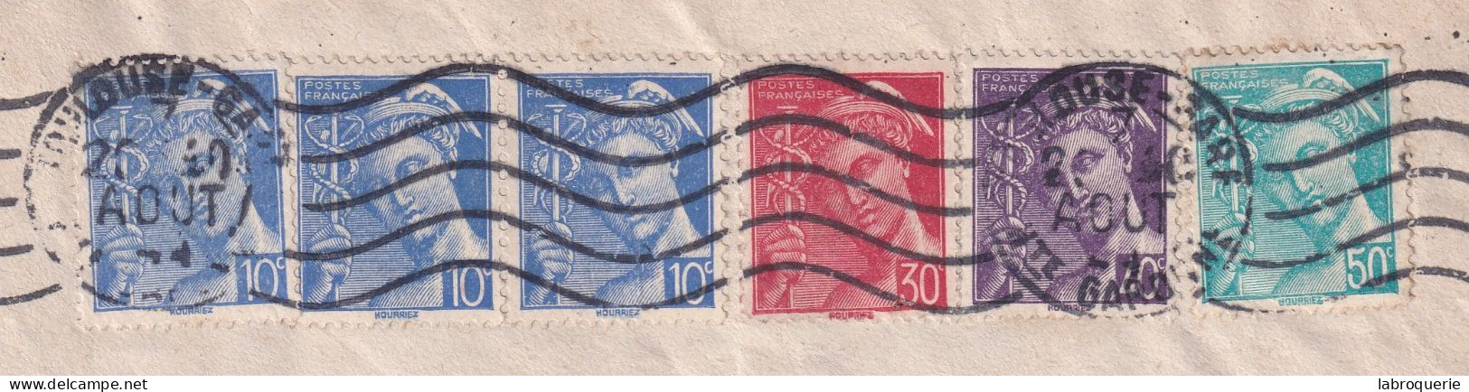 FRA - AFFRANCHISSEMENT "MERCURE" - TARIF DU 5/1/1942 - TOULOUSE > MARSEILLE - Posttarife