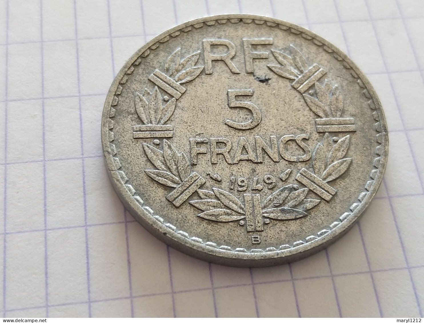 5 Francs République Française 1949 - Otros & Sin Clasificación