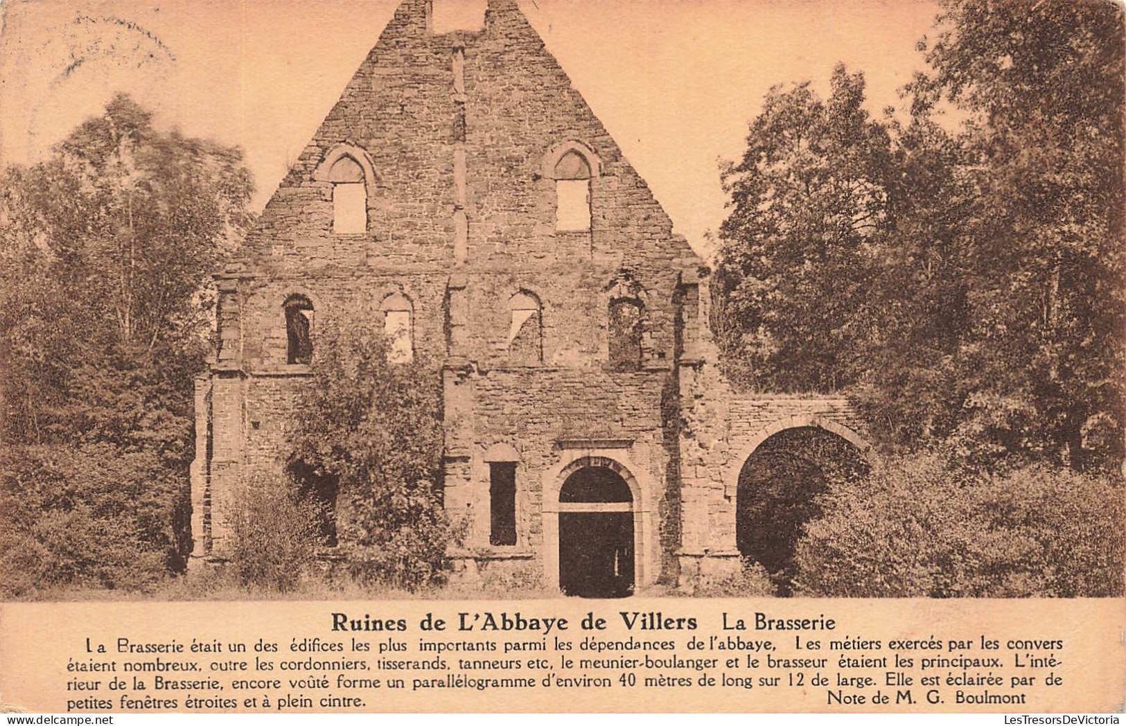 BELGIQUE - Ruines De L'Abbaye De Villiers - La Brasserie - Vue Générale à L'extérieur - Carte Postale Ancienne - Villers-la-Ville
