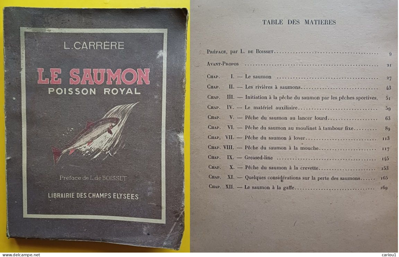 C1 PECHE Carrere LE SAUMON Poisson Royal 1943 Port Inclus France - Jacht/vissen