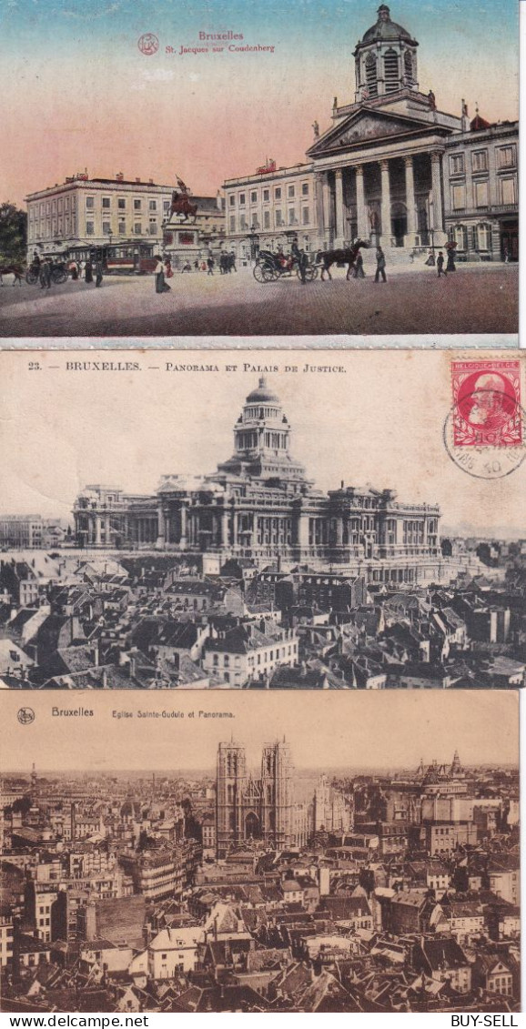 BELGIQUE - 26 CARTES - BRUXELLES - BEAU JEU AVEC BRUXELLES ANCIEN - (2 Cartes)