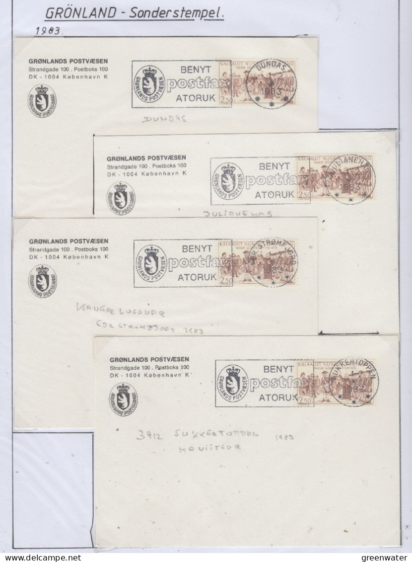 Greenland 1983 6 Cards "Sonderstempel" (GD155) - Arctic Tierwelt