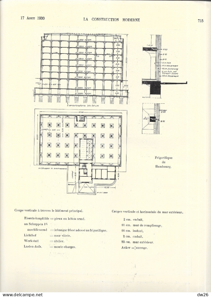 Revue Hebdomadaire D'Architecture - La Construction Moderne N° 46 Du 17 Août 1930 - Bricolage / Technique