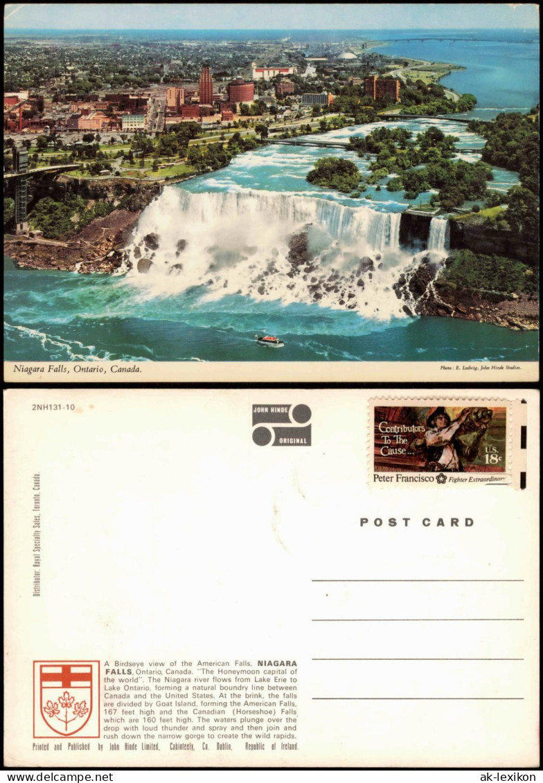 Postcard Niagara Falls (Ontario) Luftbild 1970 - Chutes Du Niagara