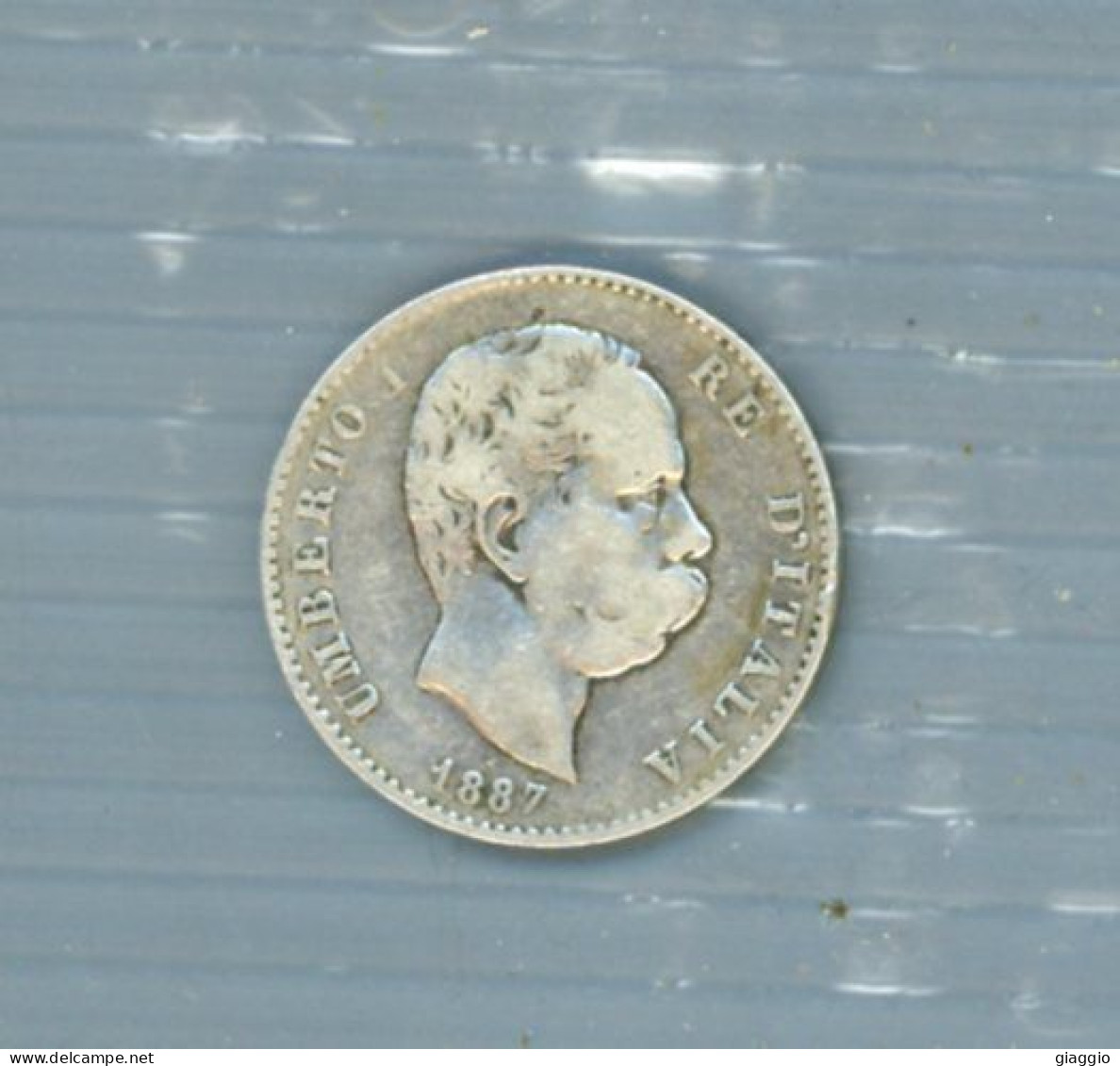 °°° Moneta N. 743 - Italia Regno Umberto 1° 1 Lira 1887 Silver °°° - 1878-1900 : Umberto I