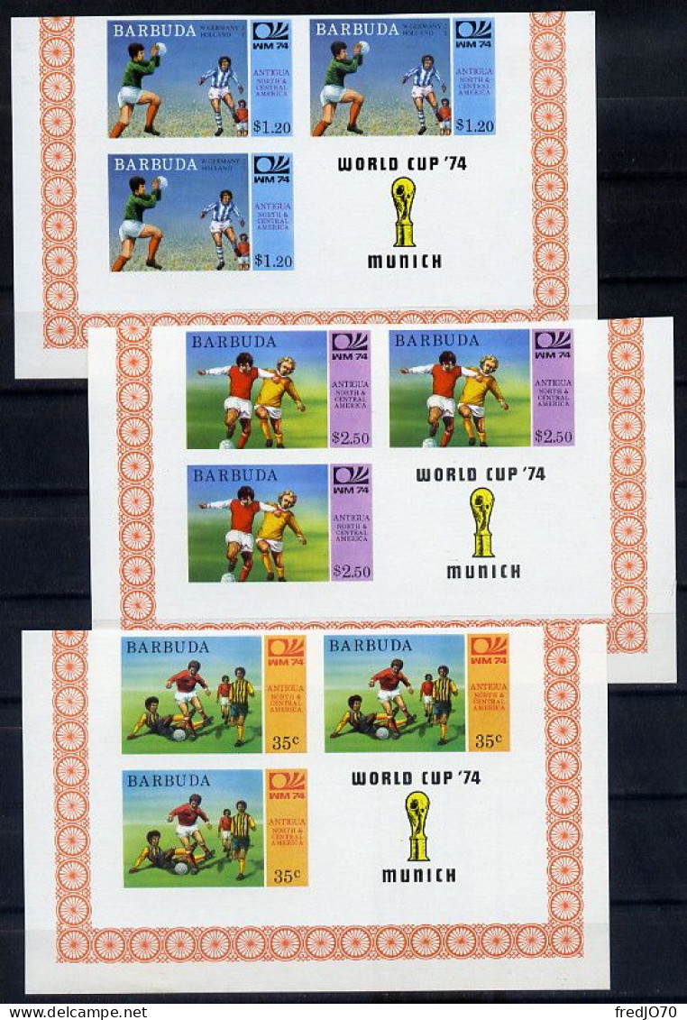 Barbuda Série Complète Bl De 4 Tabs Non Dentelé Imperf CM 74 ** - 1974 – Germania Ovest