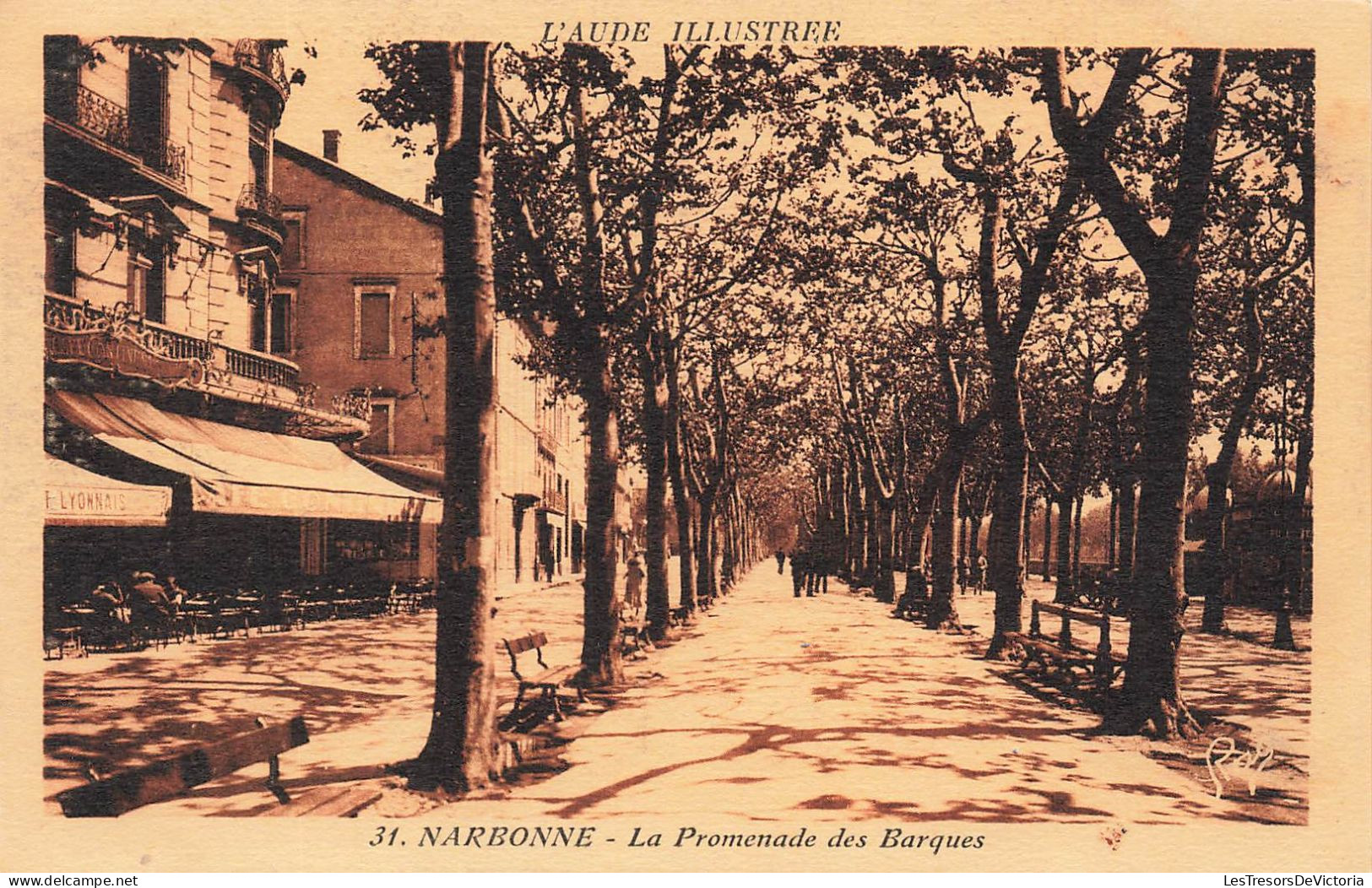 FRANCE - Narbonne  - Vue Sur La Promenade Des Barques - Carte Postale Ancienne - Narbonne