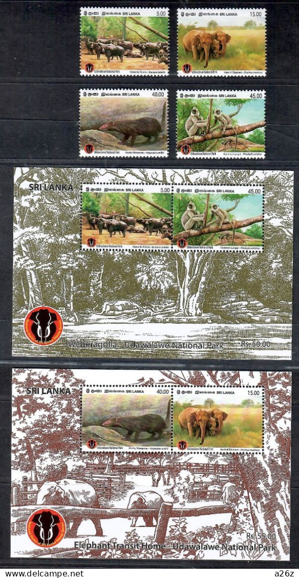 Sri Lanka 2007 Fauna Of Udawlawe National Park 4V + 2 S/S MNH - Sri Lanka (Ceylon) (1948-...)