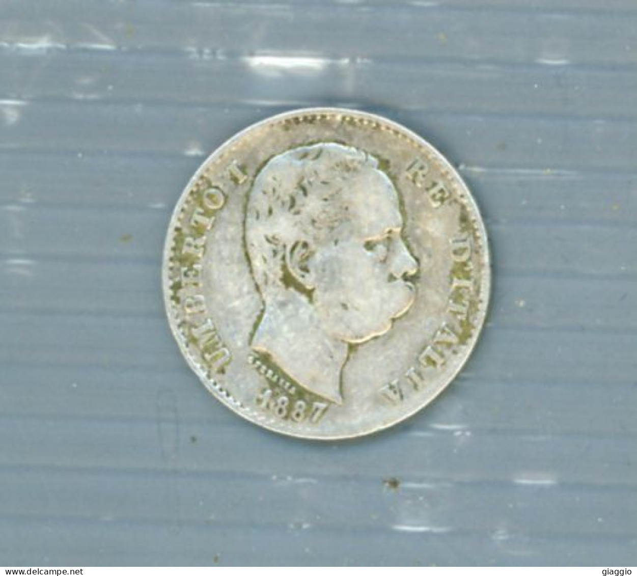 °°° Moneta N. 744 - Italia Regno Umberto 1° 1 Lira 1887 Silver °°° - 1878-1900 : Umberto I