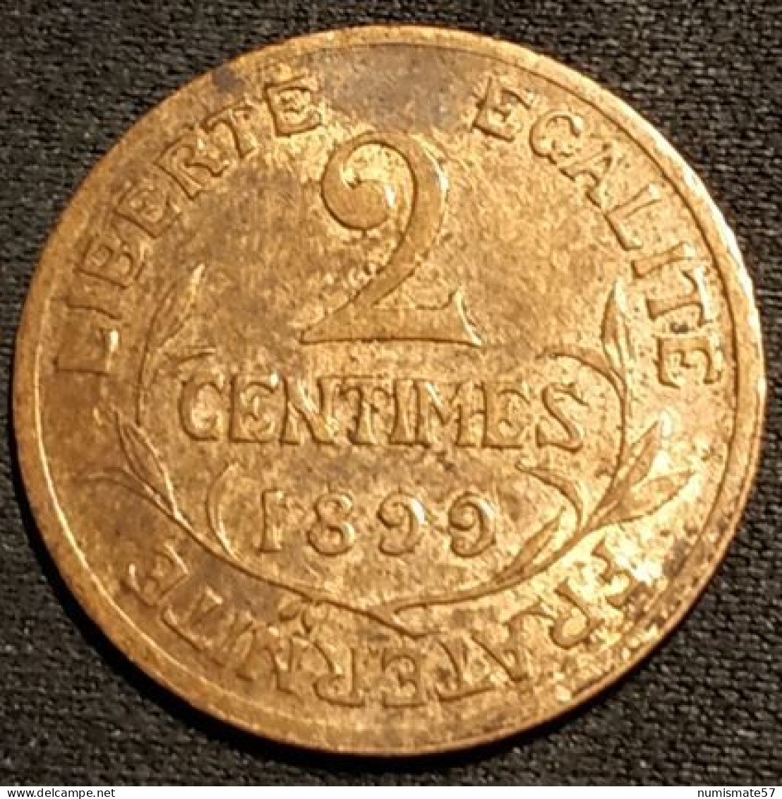 FRANCE - 2 CENTIMES 1899 - Daniel-Dupuis - Gad 107 - KM 841 - 2 Centimes