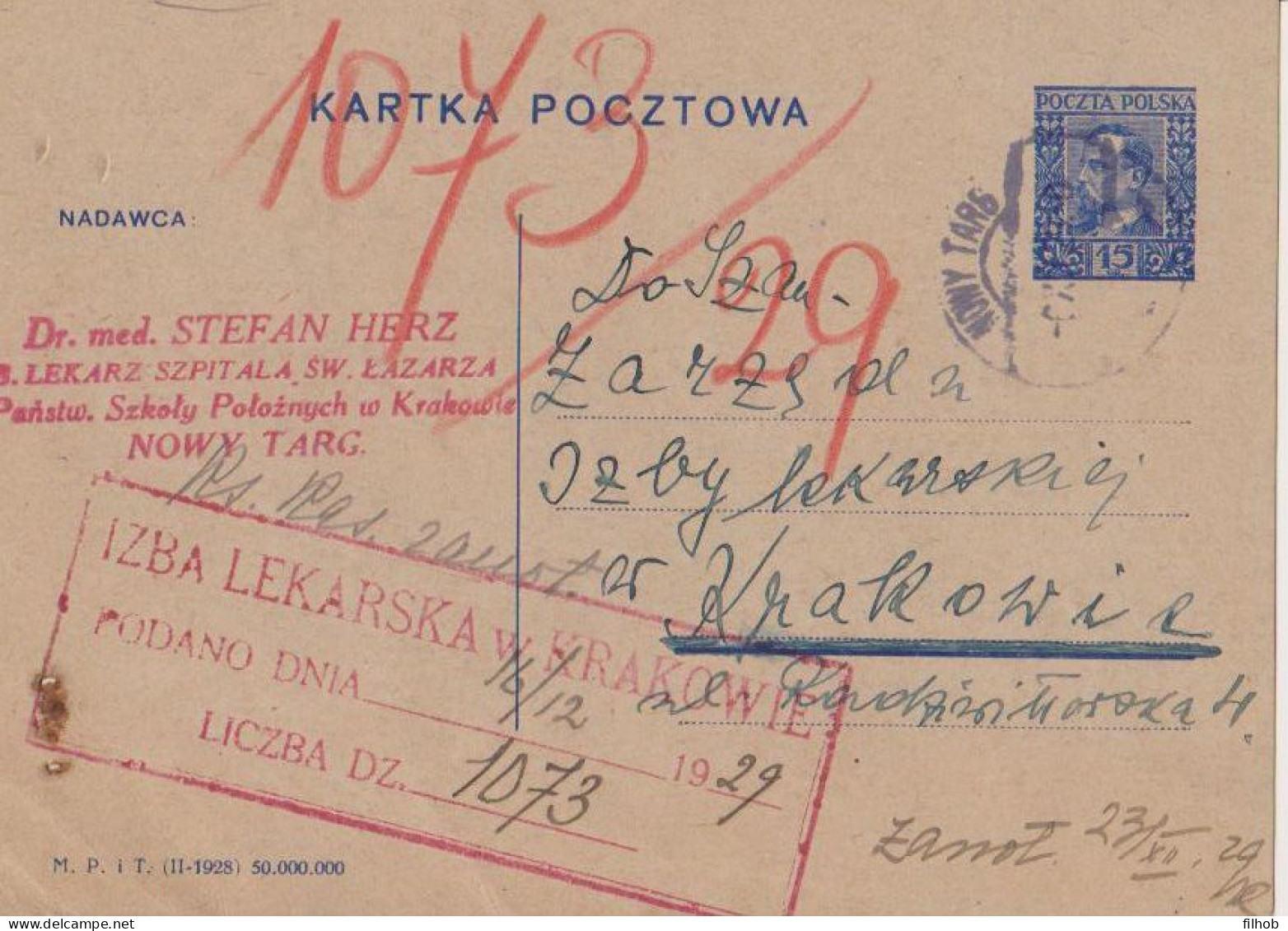 Poland Postcard Used Cp  48 S.28.II.01: H.Sienkiewicz (postal Circulation Nowy Targ) - Lettres & Documents