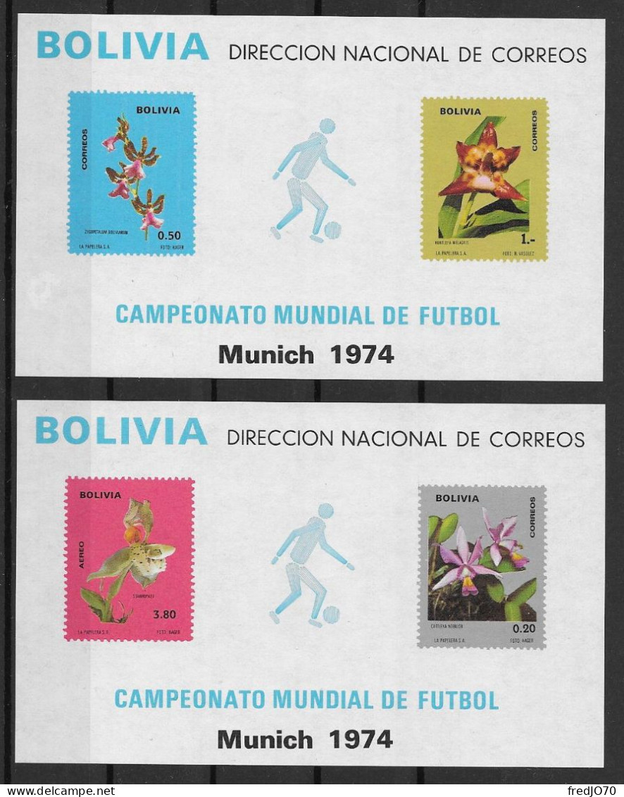 Bolivie Blocs Non Dentelé Imperf CM 74 ** - 1974 – Allemagne Fédérale