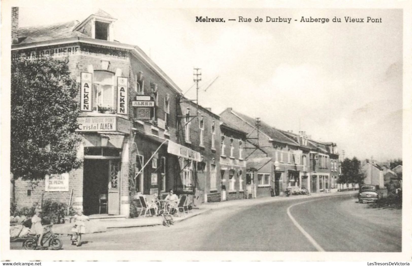 BELGIQUE - Melreux - Vue Sur La Rue De Durbuy - Vue Panoramique De L'Auberge Du Vieux Pont - Carte Postale Ancienne - Hotton