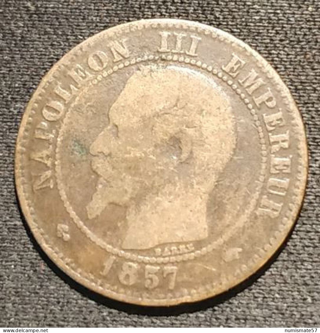 FRANCE - 2 CENTIMES Napoléon III - Tête Nue - 1857 A - Gad 103 - KM 776.1 - 2 Centimes