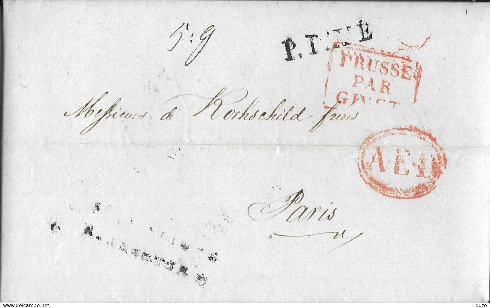1838 - Lettre écrite En Français De St Petersbourg  Pour Messieurs De Rothschild à Destination De Paris - ...-1857 Vorphilatelie