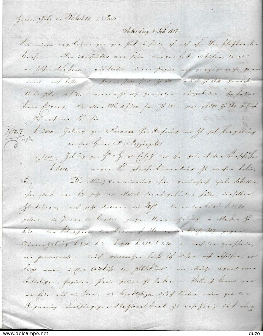 1838 - Lettre écrite En Français De St Petersbourg  Pour Messieurs De Rothschild à Destination De Paris - ...-1857 Voorfilatelie