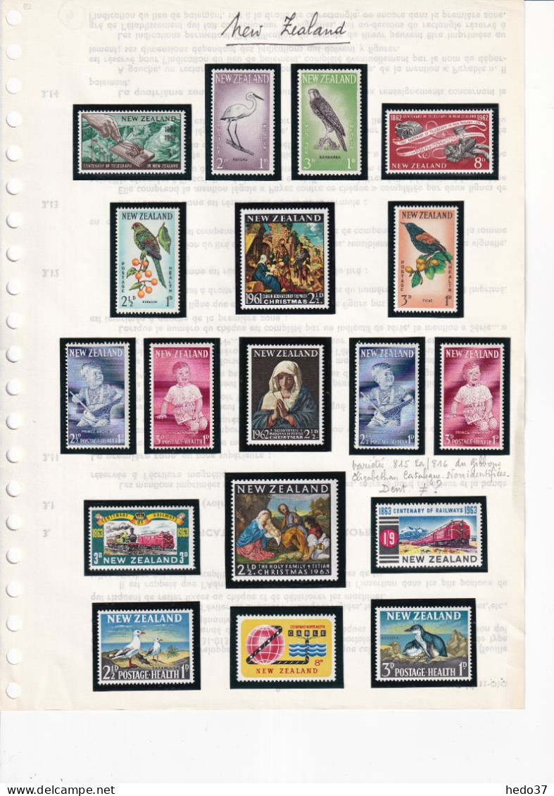 Nouvelle Zélande - Collection Vendue Page Par Page - Neuf ** Sans Charnière - TB - Unused Stamps