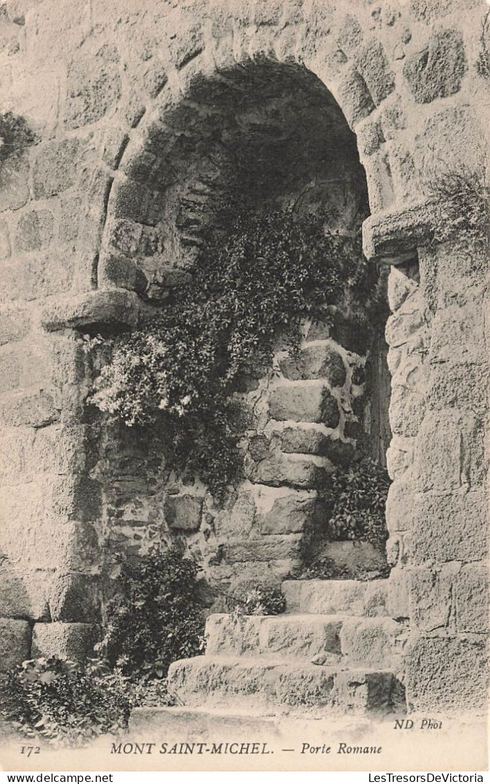 FRANCE - Le Mont Saint Michel - Vue Sur La Porte Romane - Carte Postale Ancienne - Le Mont Saint Michel