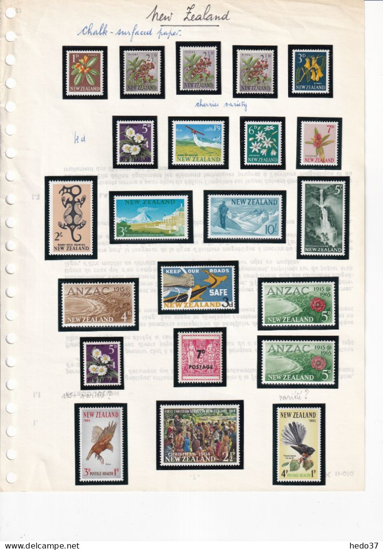 Nouvelle Zélande - Collection Vendue Page Par Page - Neuf ** Sans Charnière - TB - Unused Stamps