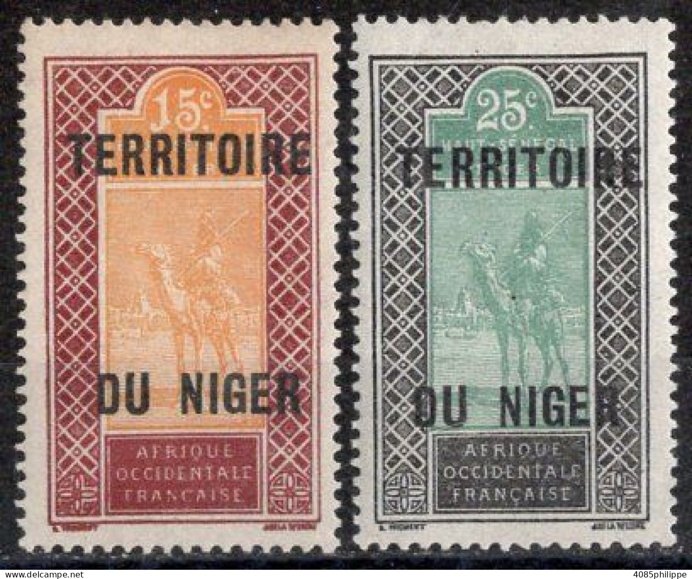 NIGER Timbres-poste N°6* & 8* Neufs Charnières TB Cote : 1€50 - Unused Stamps