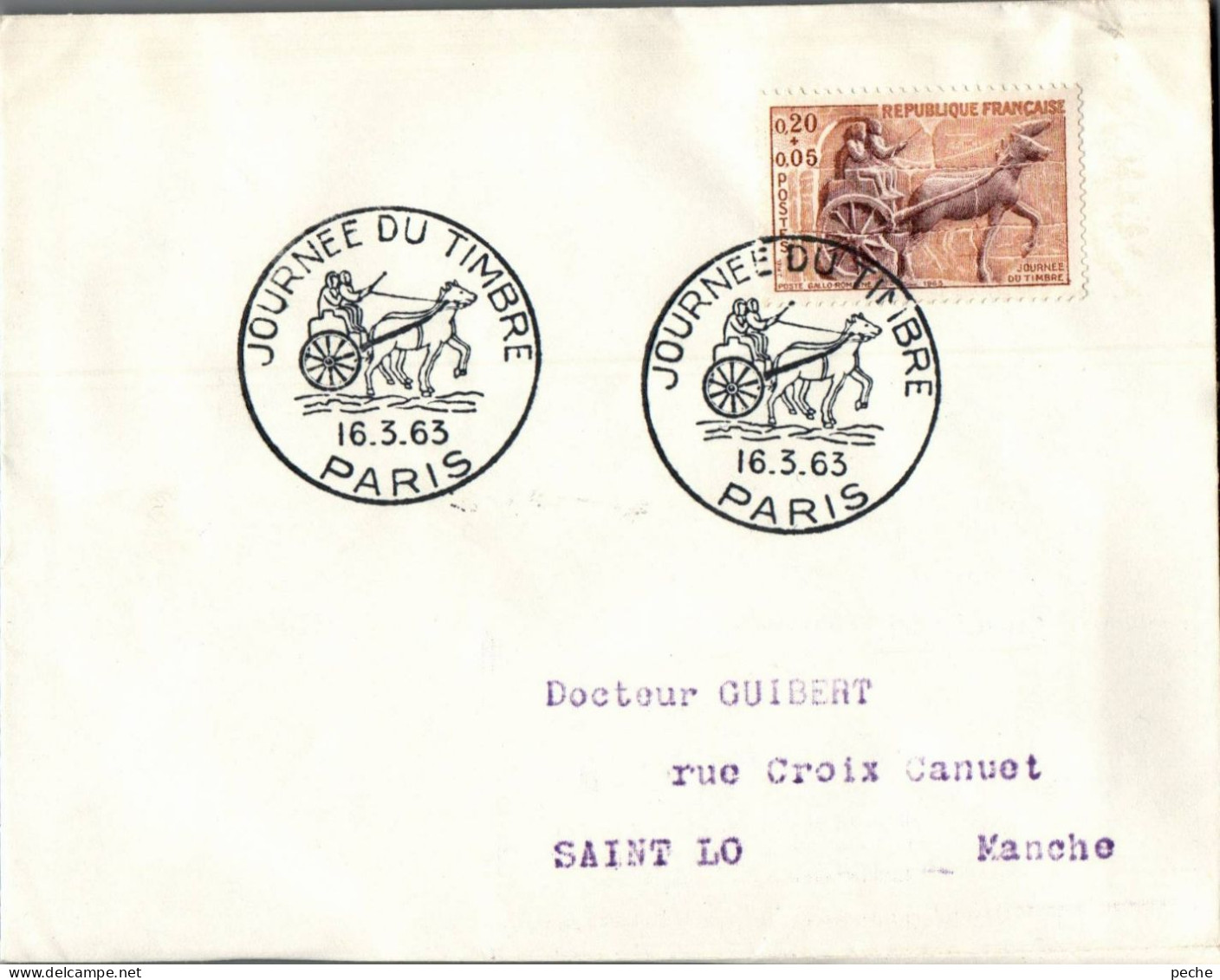 N°1645 V -cachet Journée Du Timbre -paris 1963- - Journée Du Timbre