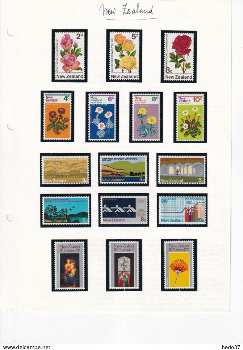 Nouvelle Zélande - Collection Vendue Page Par Page - Neuf ** Sans Charnière - TB - Unused Stamps