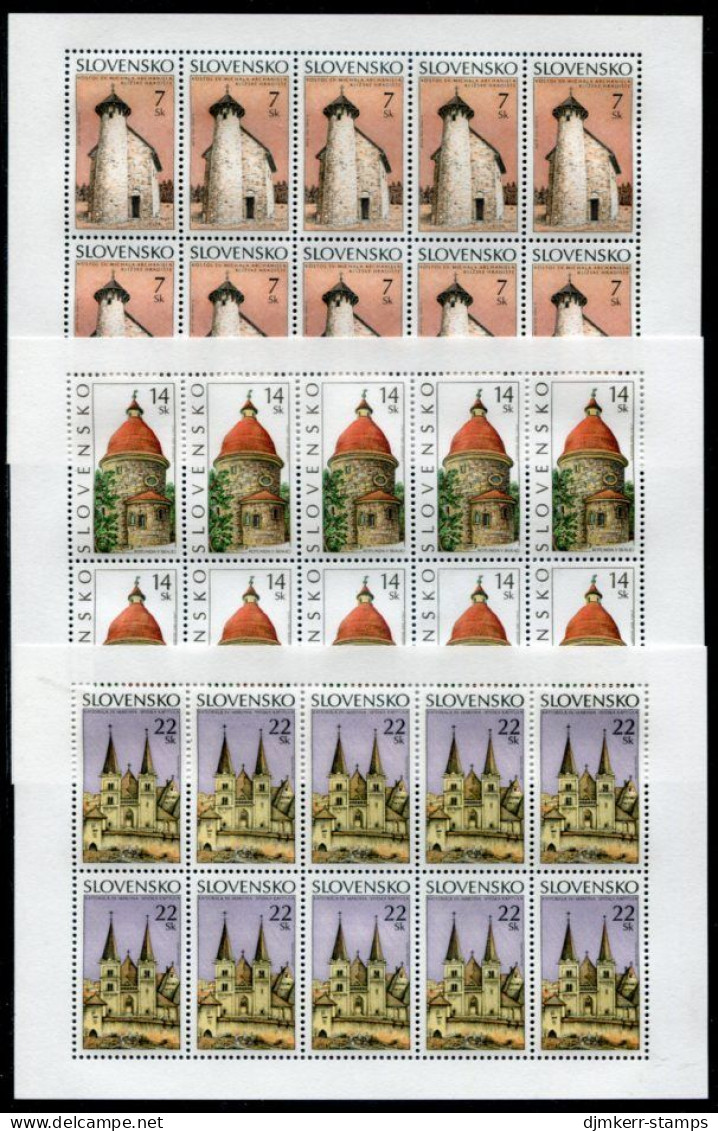 SLOVAKIA 2002 Romanesque Architecture  Sheetlets MNH / **.  Michel 437-39 - Unused Stamps