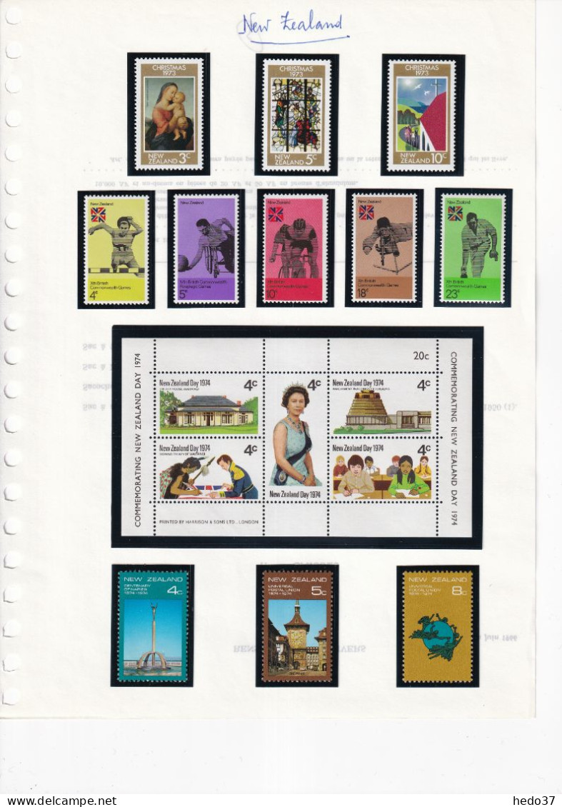 Nouvelle Zélande - Collection Vendue Page Par Page - Neuf ** Sans Charnière - TB - Unused Stamps