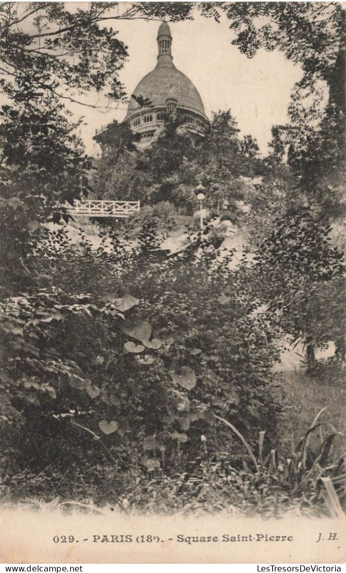 FRANCE - Paris - Vue Sur Le Square Saint Pierre - Carte Postale Ancienne - District 18