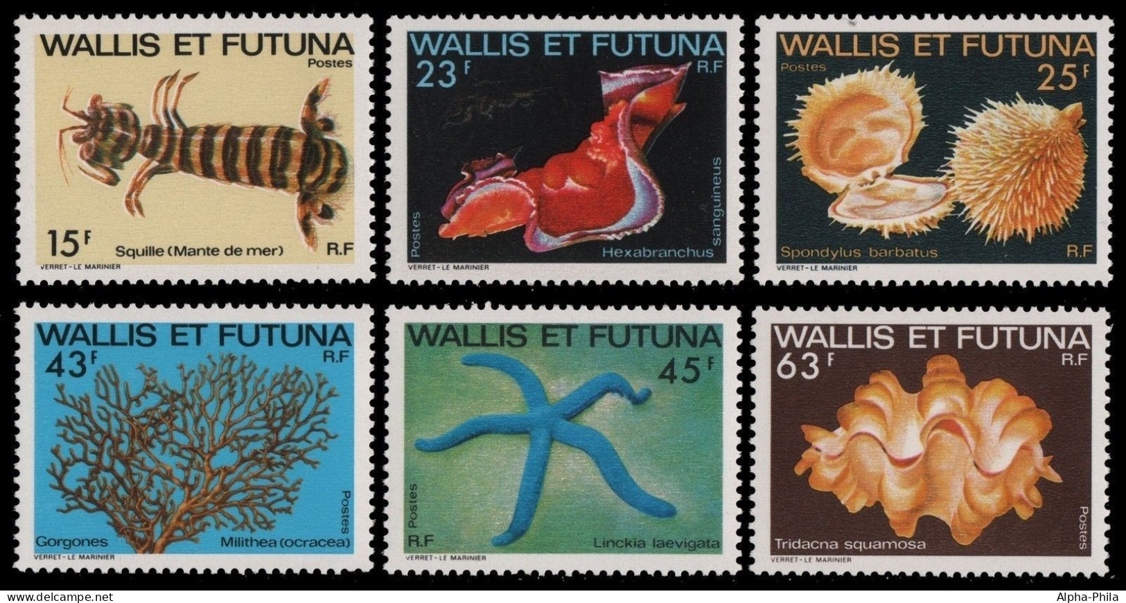 Wallis & Futuna 1979 - Mi-Nr. 361-366 ** - MNH - Meeresleben - Oceania (Other)