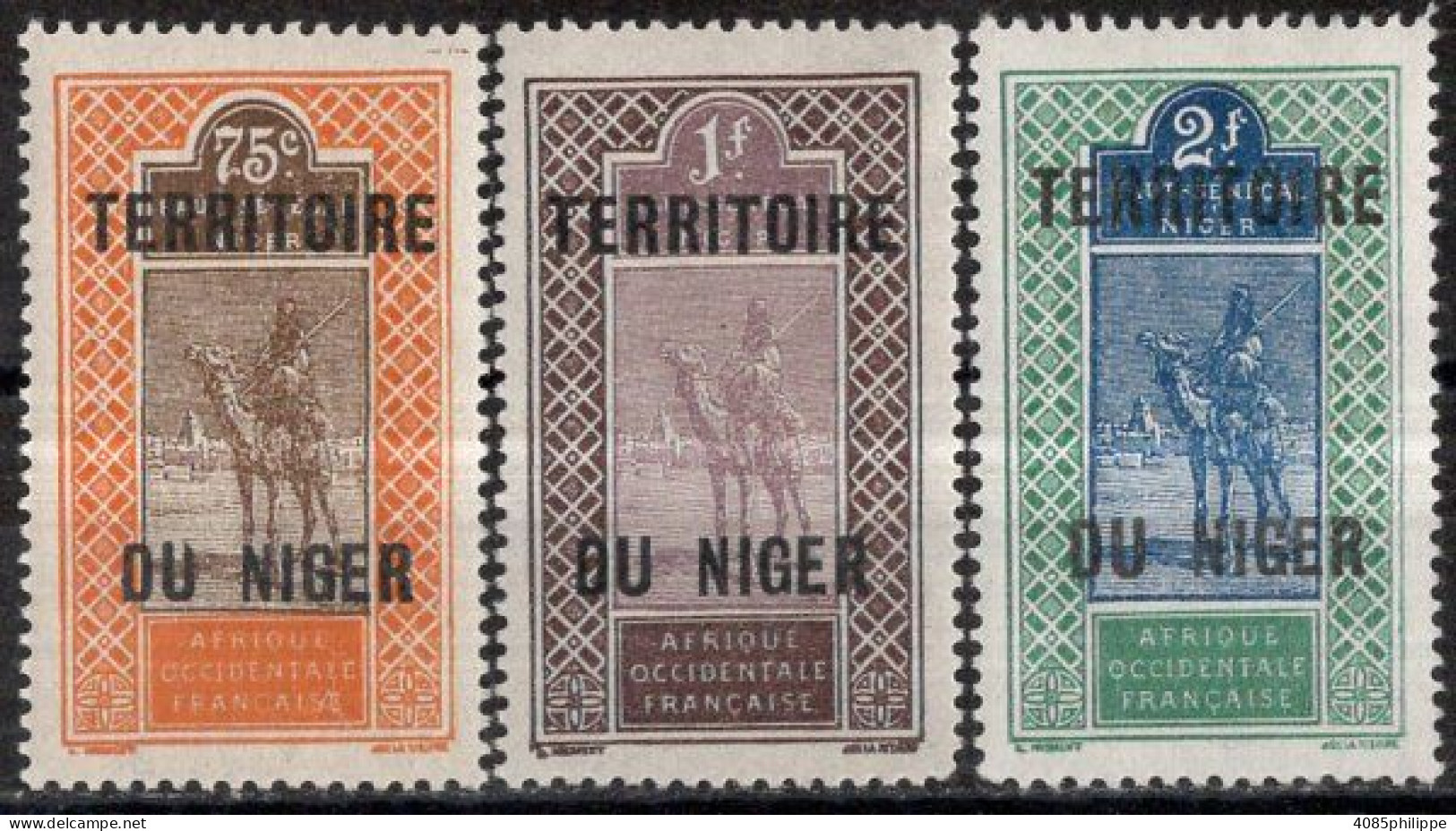 NIGER Timbres-poste N°14* à 16* Neufs Charnières Cote : 6€00 - Unused Stamps