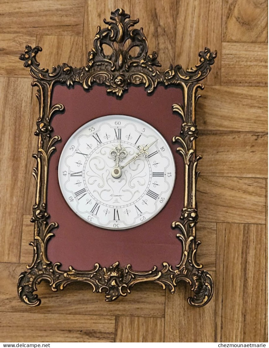 HORLOGE Pendule Murale ELOMATIC Années 1960 DELUXE Type Miroir 35*37 Cm 2.5 Kg - Horloges